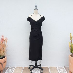 NWT Reformation Knit Kirah Midi Dress in Black Size Small